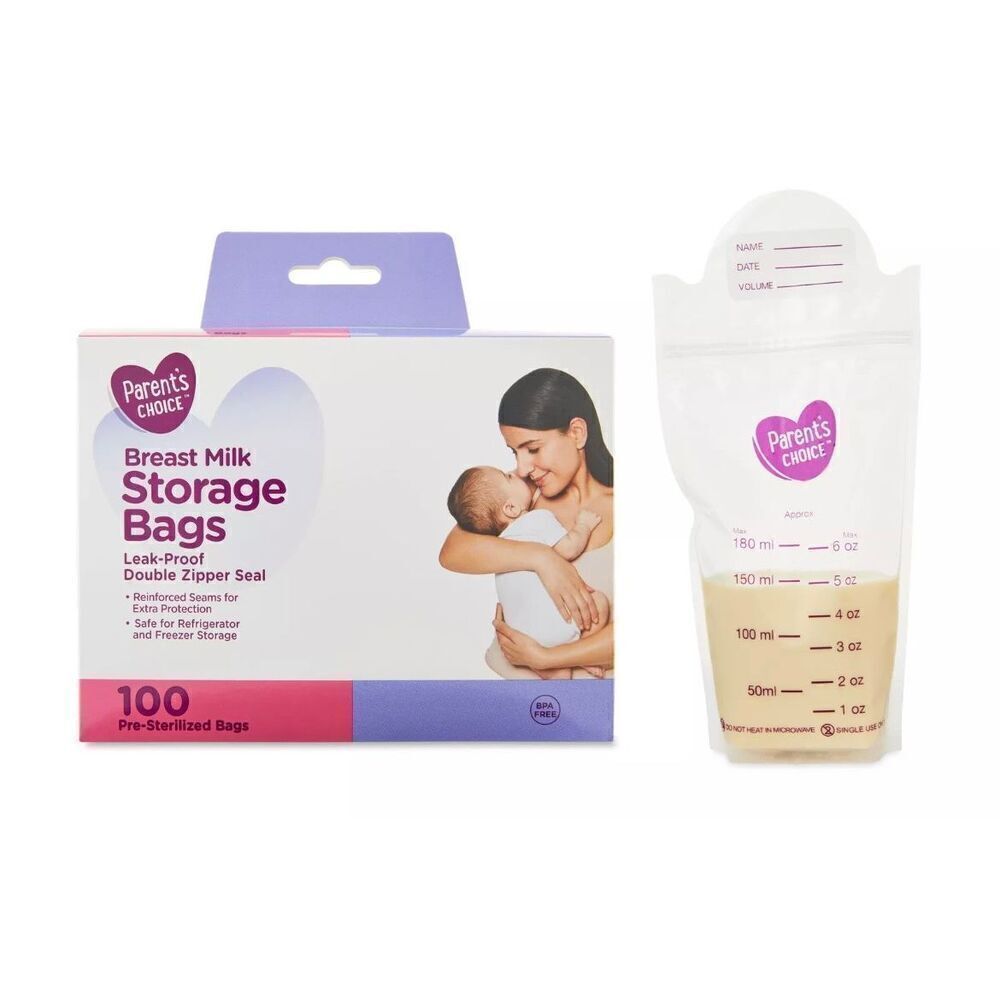 Parent's Choice Breast Milk Storage Bags 100 Count New in Box